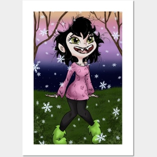 Adorable Little Gothic Vampire Crafter Witch Posters and Art